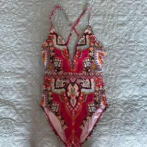 Vibrant Patterned One-Piece Swimsuit